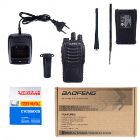 Портативная рация Baofeng BF-888S комплект 2 шт. UHF 5 Вт 1500 мАч