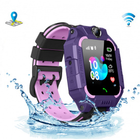 Детские умные смарт-часы с GPS и камерой Brave Q19 защита от воды, родительский контроль местоположения, прослушка окружения Violet