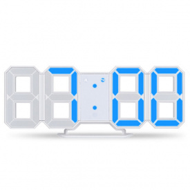 Настольные часы Led электронные светодиодные USB 22,5см Синие (ART-6802)