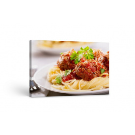 Картина на холсте KIL Art Итальянская кухня спагетти с тефтелями 81x54 см (131)