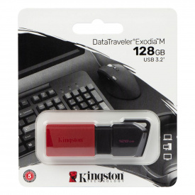 Флеш память Kingston DT Exodia USB 3.2 128GB Black-Red