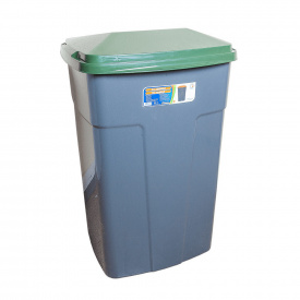 Бак мусорный 90л зелено-серый Алеана