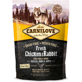 Сухой корм для взрослых собак Carnilove Fresh Muscles Bones & Joints с курицей и кроликом 1.5 кг (8595602527502)