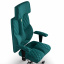 Кресло KULIK SYSTEM BUSINESS Ткань с подголовником со строчкой Аквамарин (6-901-WS-MC-0512) Одеса
