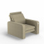 Мягкое кресло KULIK SYSTEM PLEASURE Ткань Целый Кремовый (hub_WBsp61562) Ізюм
