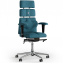 Кресло KULIK SYSTEM PYRAMID Ткань с подголовником без строчки Джинсовый (9-901-BS-MC-0511) Житомир
