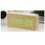 Настольные часы Wooden Watch светодиодные с индикатором влажности и будильником USB 15см Жёлто-зелёные (VST-862S-2) Дубно