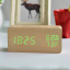 Настольные часы Wooden Watch светодиодные с индикатором влажности и будильником USB 15см Жёлто-зелёные (VST-862S-2) Київ