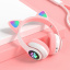 Наушники Кошачьи ушки Cute Headset 280ST Bluetooth MicroSD FM-Радио Розовые+Карта памяти 32Gb Ромни