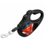 Поводок-рулетка для собак WAUDOG R-leash Супермен Лого S до 15 кг 5 м светоотражающая лента Черный Дніпро