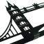 Вешалка настенная Glozis Tower Bridge H-069 50см х 16см (H-069) Ровно