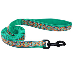 Поводок для собак Coastal Ribbon Weave Leash темно-бирюзовый с косточками 2.5x180 см (76484159756) Дніпро