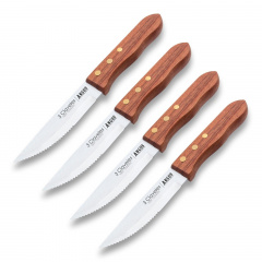 Набор из 4 кухонных стейковых ножей 3 Claveles Angus (01047) Тернопіль