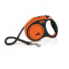 Поводок рулетка с амортизатором для собак Flexi Extrem Tape М 5 м до 35 кг Оранжевый Полтава