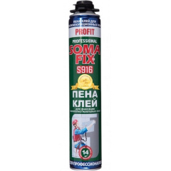Пена монтажная SOMA FIX S916 (проф пена-клей PROFIT 750 мл (для теплоиз. плит.)) Киев