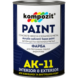 Краска для бетонных полов АК-11 10, Серый