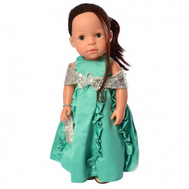 Кукла Limo Toy 5414-15 38см. Брюнетка в бирюзовом