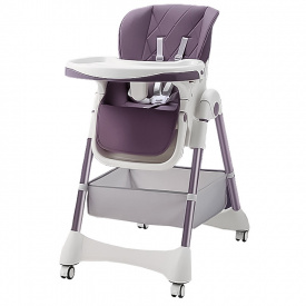 Детский стульчик для кормления складной Bestbaby BS-806 Фиолетовый (11098-63100)