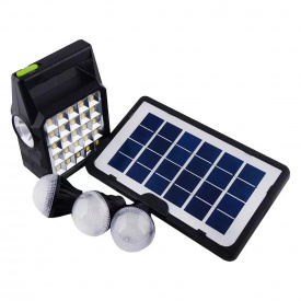 Портативная система освещения GDTimes GD-105 Фонарь + 3 LED лампы + солнечная панель 8800 mAh (3_02516)
