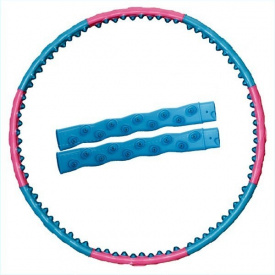 Обруч Hoop Super Wide магнитный 80 массажных элементов в 2 ряда 105 см Розово-голубой