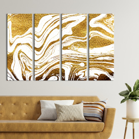 Модульная картина из 4 частей на холсте KIL Art Красивый золотой песок 89x53 см (48-41)