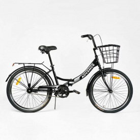 Фото - Велосипед складной Corso Advance 24" со складной стальной рамой 14" Black and Gray (137528) Велосипед складной Corso Advance 24" со складной стальной рамой 14" Black and Gray (137528)