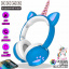 Детские наушники с ушками Catear Unicorn ME2-CU Bluetooth беспроводные с LED подсветкой и MicroSD до 32Гб Blue Киев