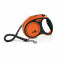 Поводок рулетка с амортизатором для собак Flexi Extrem Tape М 5 м до 35 кг Оранжевый Дніпро