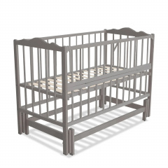 Кроватка детская с откидной боковиной Наталка Ангелина-2 120 х 60 см Grey (129954) Вінниця