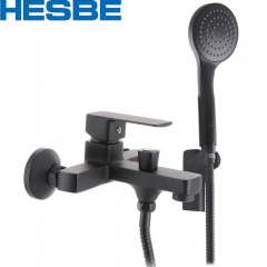Смеситель для ванны короткий нос HESBE Kubus Black Chr-009 (euro) Херсон