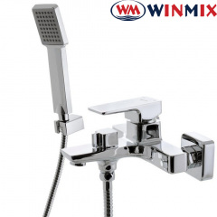 Смеситель для ванны короткий нос Winmix Premium Kvadro Euro (Chr-009), Польша Сумы