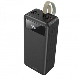 Универсальная мобильная батарея с фонорем Borofone DBT09 60000 mAh 4 USB / Type-C / Micro-USB / Lightning 2А LED Black