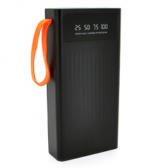 Повербанк Power bank YM-572S, 30000mAh,flashlight,Input:5V/2.1A(micro USB, Type-C, Lightning), Output:5V /2.1A(4хUSB), With 4 owner cable Коростень