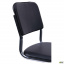 Офісний стілець AMF Квест хром м'яке сидіння шкірзам, чорного кольору Одеса