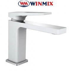 Смеситель для умывальника Winmix Premium "Grog White (белый)" (Chr-001), Польша Винница