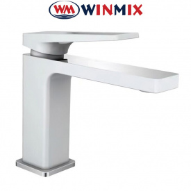 Смеситель для умывальника Winmix Premium "Grog White (белый)" (Chr-001), Польша