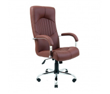 Офісне крісло керівника Richman Hermes VIP Хром M1 Tilt Натуральна Шкіра Lux Італія Коричневий