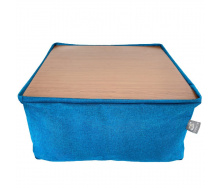 Безкаркасний модульний Пуф-столик Блек Tia-Sport (sm-0948-4) блакитний