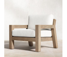 Мягкое кресло на деревянном каркасе JecksonLoft Мона белое 0192