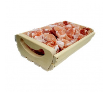 Гималайская розовая соль для бани и сауны PRO Ящик 10 кг 39х22х11 см
