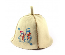 Банная шапка Luxyart Снеговики Белый (LA-349)