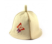 Банная шапка Luxyart Бабочки Белый (LA-418)