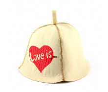 Банная шапка Luxyart Love is Белый (LA-409)