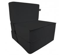 Бескаркасное кресло раскладушка Tia-Sport Поролон 210х80 см (sm-0920-32) черный