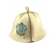 Банная шапка Luxyart Герб Украины Белый (LA-371)
