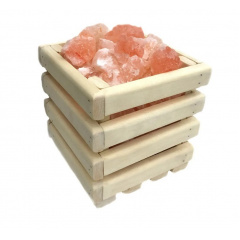 Гималайская соль для бани и сауны липа PRO Кубик 4,5 кг 17х17х17 см Бердичев