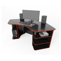 Геймерський ігровий стіл COMFY-HOME Karbid чорний-червоний Хмельницький