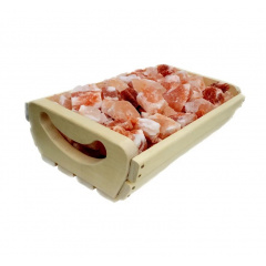 Гималайская розовая соль для бани и сауны PRO Ящик 10 кг 39х22х11 см Березнеговатое