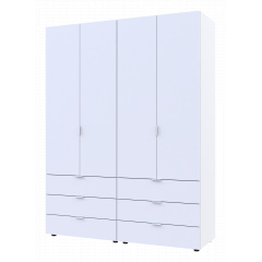 Шафа для одягу Гелар комплект Doros Білий 2+2 ДСП 155х49,5х203,4 (42002117) Луцьк