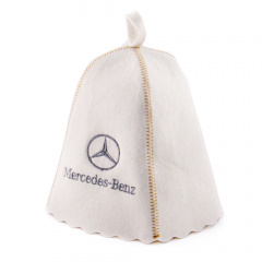 Банная шапка Luxyart Mercedes Белый (LA-445) Винница